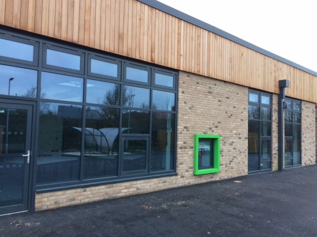 Coloured Aluminium Windows and Doors at Green Ridge Academy