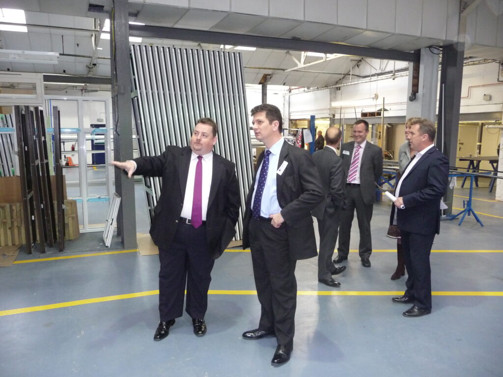 High Wycombe Conservative MP Steve Baker at Hazlemere's High Wycombe factory